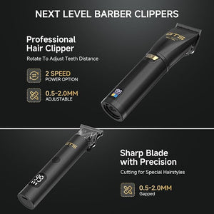 GTS Hair Clippers for Men Professional Beard Trimmer Kits &amp Sets Cordless Mens Hair Trimmer Electric Shavers Haircutting Machine with LED Display for Barber 4 in 1