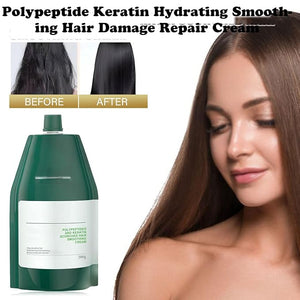 Polypeptide Keratin Hydrating Smoothing Hair Damage Repair Cream - Restoring and Conditioning Treatment (3pcs)