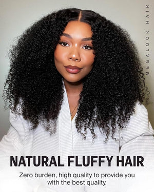 Salon-Quality Special Kinky Curl Wig Human Hair 220% Density Ready to Go Glueless Wigs Human Hair Pre Plucked Pre Cut HD Lace 6x5 Closure Wig Bleached Tiny Knots 18 Inch