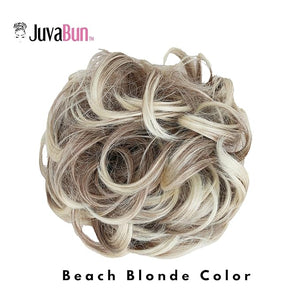 Juvabun Messy Bun Beach Blonde Hair Piece Human Hair Blonde ? Natural Soft Updo Look Secure &amp Lightweight Hair Bun Extensions For Women messy bun hair piece