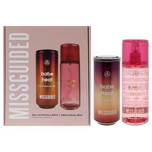 Missguided Babe Heat for Women - 2 Pc Gift Set 2.7oz EDP Spray 7.4oz Body Mist