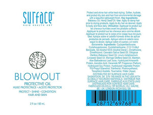 Surface Hair Best Blowouts Regimen: Blowout Protective Oil + 2-Piece Set Including the Blowout Smoothing Balm Heat Resistant Hair Style Protector with Babassu Oil