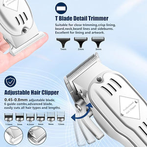 SUNNOW Hair Clippers Professional Cordless for Men Electric Foil Shavers Razor &amp Beard Hair Trimmer Kit Rechargeable Hair Cut Machines Fade Clippers Set 3 in1 Beard Trimming Kit for Home Barbe