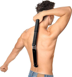 Chargeworx Electric Back Shaver and Body Hair Trimmer for Men ? Extendable Long-Handle Back Razor for Hard-to-Reach Areas Battery Powered Manscaping Tool for Coarse Back Hair and Full Body Grooming