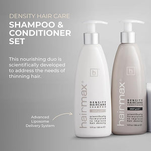 Hairmax Shampoo &amp Conditioner | Anti Thinning formula | Advanced Hair &amp Scalp Therapy for Thinning Hair | Cleanses Hydrates &amp Strengthens | Sulfate &amp Paraben-Free | 10 fl oz each