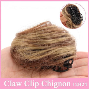 Messy Bun Hair Piece for Women, Space Buns Hair Pieces, Mini Claw Clip in Hair Bun Messy Cat Ears Hair Bun Extension Synthetic Donut Wig Accessory Updo Hairpieces for Women Girls ,Fake Hair Accessorie