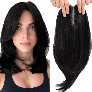 Clip in Hair Pieces for Women Toppers bangs hair clip Thinning Extensions Pieces Wiglets Covers Sparse hair loss