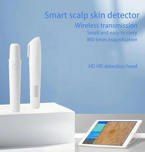 Intelligent scalp camera HD 800X skin detector skin tester shampoo oil/thin slice detection USB-C rechargeable salon training tool compatible with Android and iOS systems