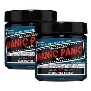 MANIC PANIC Classic Enchanted Forest Semi Permanent Hair Color - Deep Teal Green Hair Dye for Women &amp Men That Lasts 4-6 Weeks - Vegan Ammonia &amp Cruelty-Free - Create &amp Mix Custom Shades