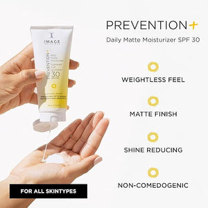 IMAGE Skincare PREVENTION+ Daily Matte Moisturizer SPF 30 Zinc Oxide Mattifying Face Sunscreen Lotion Amazon Exclusive