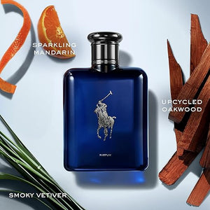 RALPH LAUREN FRAGRANCES - Polo Blue - Parfum - Men's Cologne - Aquatic &amp; Fresh - With Citrus, Oakwood, and Vetiver - Intense Fragrance