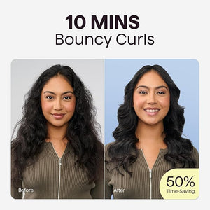 Wavytalk 1 Inch Rotating Curling Iron Curl Cycle Automatic Curling Wand for Long Hair Get Effortless Beach Waves with Self Spinning Barrel up to 430¡ÆF with Home Button Dual Voltage Purple