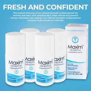 Maxim Antiperspirant Deodorant ? Pack of 4 ? Sensitive Clinical Strength Roll On by Maxim Lighting