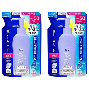 Japanese Sunscreen SPF 50/PA+++ Super Water Gel 4.22floz(125g) Refill Pack of 2