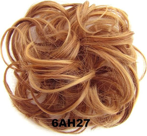 Hair Bun 1 Pack Messy Bun Hair Hoops Ponytail Hair Extensions Synthetic Donut Hair Bun Curly Wavy Hair Bun Wigs for Women Hair Bun Piece(6AH27)