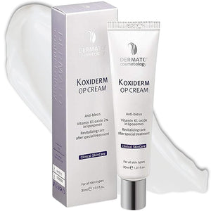 Vitamin K1 Oxiderm Cream Minimizing Appearance of Old and New Scars Dark Eye Circles Bruises Varicose Veins Purpura and Redness 1.01Oz