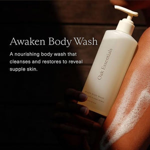 Oak Essentials Awaken Body Wash | Hydrating Shower Gel with Lavender Oil Cedarwood Oil &amp Rice Bran Extract 10.1 Fl Oz