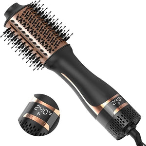 Nicebay Hair Dryer Brush Blow Dryer Brush for Women Fast Styling One Step Blowout Brush with Display Screen-Less Frizz More Shine Oval Ceramic Barrel Negative Ion