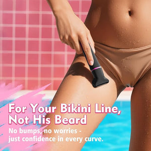 Bikini Trimmer for Women - Waterproof Wet &amp; Dry Electric Foil Shaver for Private Area, Rechargeable Dock, Painless Smooth Shaving &amp; Trimming of The Body, Face, Underarm, Legs, Tiktok Trend Ite