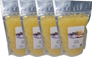 Bath Salts | 1lb Bag | Jasmine Scent | Bathing | Body Care | Beauty | Relaxation | Spa ((4) 1lb Bags)