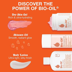 Bio-Oil Skincare Bundle for Sensitive and Dry Skin, Stretch Marks, Skin Care Oil (2 Oz), Dry Skin Gel (1.7 Oz), &amp; Body Lotion (5.7), Pregnancy and Maternity Stretch Marks, Trial Kit