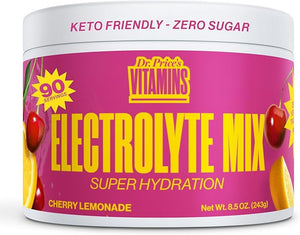 Dr. Price¡¯s Electrolytes Powder Bulk | Cherry Lemonade 90 Servings | Sugar Free Hydration Powder with 72+ Trace Minerals | Keto Vegan Electrolyte Drink Mix | Doctor-Formulated Made in USA
