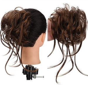 CHICKEN Hair Extensions Synthetic Hair Bun with Elastic Comb Messy Bun Curls Hair Bun Women Wig Hair Extensions Hair Accessories Hair Pieces For Women (Color : SW205-04)