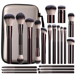 Professional Makeup Brushes BS-MALL With Travel Case - Kabuki Brush Eyeshadow Brush Concealer Brush Blush Brush Bronzer &amp Foundation Brush 20 Pcs Labeled Daily Use &amp Versatile Occasions