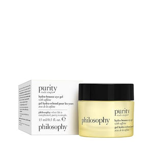 philosophy purity made simple hydra-bounce eye gel - with meadowfoam seed oil shea butter &amp gingko extract ? provides 24-hour hydration for brighter &amp smoother skin - 0.5 fl oz