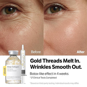 SUNGBOON EDITOR Silk Peptide Intensive Lifting Ampoule | Korean Anti-Aging Serum for Face with Collagen &amp 30 Peptide Complex | Skin Tightening &amp Firming (Botox Effect) | 72H Hydration