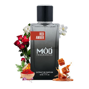 Mod Fragrances Red Amber Perfume Men &amp Women Extrait De Parfum 1.7 fl oz Amber and Floral Handcrafted in USA