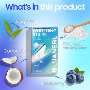 Teeth Whitening Strips 56 Strips - 28 TreatmentsPeroxide &amp Sensitivity FreeEnamel Safe with Soothing Natural Ingredients for Deep Stains Removal