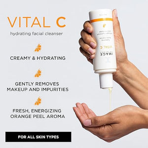 IMAGE Skincare VITAL C Hydrating Facial Cleanser Gentle Face Wash with Vitamin C E and A
