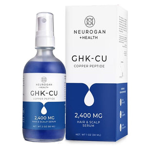 Neurogan GHK-Cu Copper Peptide Hair &amp Scalp Serum ? 2400mg 4% Copper Peptides ? Fast-Absorbing Water-Based Formula for Hair Softness &amp Shine - Dry Scalp Moisturizer Spray Made in USA