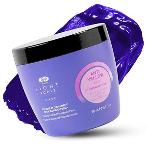 Lisap Purple Hair Mask Light Scale Hair Care Anti Yellow Hair Toner for Blondes Toning Blonde White Silver Hair &amp Highlights Nourishing &amp Hydrating Mask Neutralizes Brassy Tones 16.9 fl