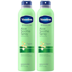Vaseline Aloe Soothe Spray 2-Pack ? Non-Greasy, Fast-Absorbing All-Over Soothing Moisturizer for Dry Skin, 6.5 Oz Ea