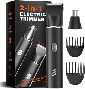 Body Hair Trimmer for Men,Electric Groomer, Nose/Ear Hair Clipper,Ceramic Blade, Chest/Back/Groin/Armpit Hair Trimmer, Waterproof, Type-C Charge &amp; Safety Lock