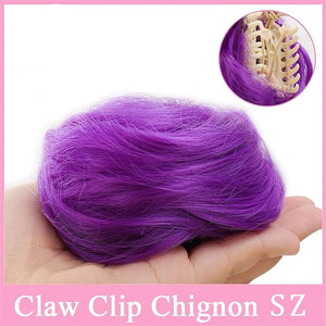 messy bun hair piece Space Buns Hair Pieces Mini Claw Clip in Hair Bun Messy Cat Ears Hair Bun Extension Synthetic Donut Wig Accessory Updo Hairpieces for Women Girls hair buns hair piece(SZ)