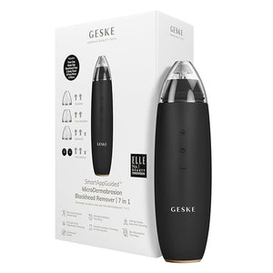 GESKE SmartAppGuided¢â MicroDermabrasion Blackhead Remover | 7 in 1 | Blackhead Remover | Electric Pore Cleaner | Innovative Vacuum Cup | Beauty Tool | Skin Cleansing Device | Skincare Device