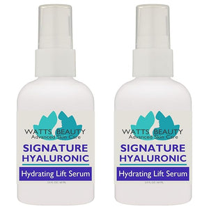 Signature 100% Pure Hyaluronic Acid Wrinkle Serum - Best for Fine Lines Dull Skin Quick Hydration - No Alcohol Parabens or Fillers - Made in USA