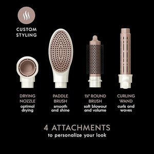 INFINITIPRO BY CONAIR DigitalAIRE Multi Hair Styler Air Styling System for Curls Waves Blowouts &amp Volume 4 Attachments to Personalize Your Look Plus Storage Bag White