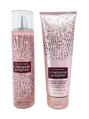 Bath &amp Body Works - Signature Collection - A Thousand Wishes- Gift Set- Fine Fragrance Mist &amp Ultra Shea Body Cream by Bath &amp Body Works