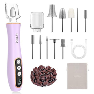 Professional Manicure Pedicure Kit with 360¡Æ LED Light&amp;10 Speeds&amp;Memory Mode with Case, Cordless Electric Nail Drill, Pedicure Tools for feet,Hand Foot Care Nail File for Thick Nail Toenail Cu