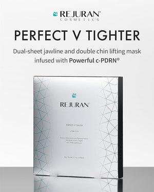 REJURAN¢ç Perfect V Tighter Dual-Sheet Lifting Sheet Mask c-PDRN¢ç (4ea) ? Face &amp Jawline Lifting and Firming Original PDRN &amp Purecolla Deep Moisturizing Skin Tightening Anti-Aging Korean Ski