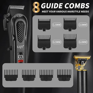 LQT¢ç Men's Professional Hair Clippers KitCordless &amp Corded Barber Clippers SetGrooming Rechargeable Beard Trimmer with Adjustable Blade