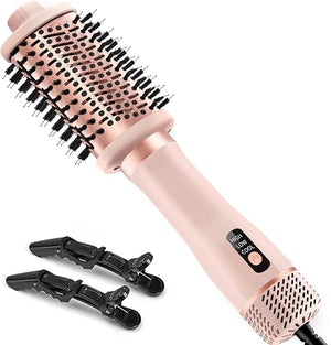 Hight Speed One-Step Volumizer Hair Dryer 4-in-1 Hair Dryer Brush Blow Dryer &amp Styler Volumizer ? Hot Air Straightener Brush for Frizz Control Salon Blowout Fast Drying with Ionic Technology