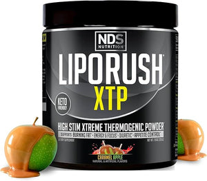 NDS Nutrition XTP Thermogenic Fat Burner with L-Carnitine - Energy Focus and Appetite Control - Extreme Thermogenic Fat Burning Powder Weight Loss - Caramel Apple (45 Servings)