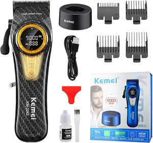 KEMEI Professional Hair Clippers for Men Clippers for Hair Cutting Barber Clippers Cordless Rechargeable Hair Clipper Haircut Clippers Hair Cutting Tools LED Display Gifts for Men