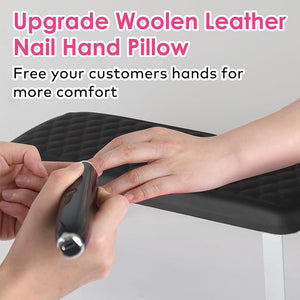 Arm Rest for Nails Tech BORNBYME Update PU Leather Fish Pattern Hand Nail Foot Stand Rest for Manicure &amp PedicureBlack