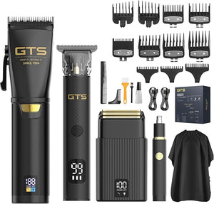 GTS Hair Clippers for Men Professional Beard Trimmer Kits &amp Sets Cordless Mens Hair Trimmer Electric Shavers Haircutting Machine with LED Display for Barber 4 in 1